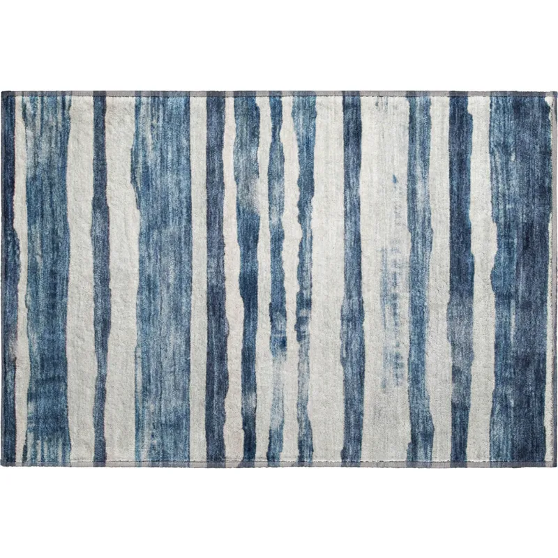 Machine Washable Indoor/Outdoor Neo Denim 1\'8\" x 2\'6\" Rug