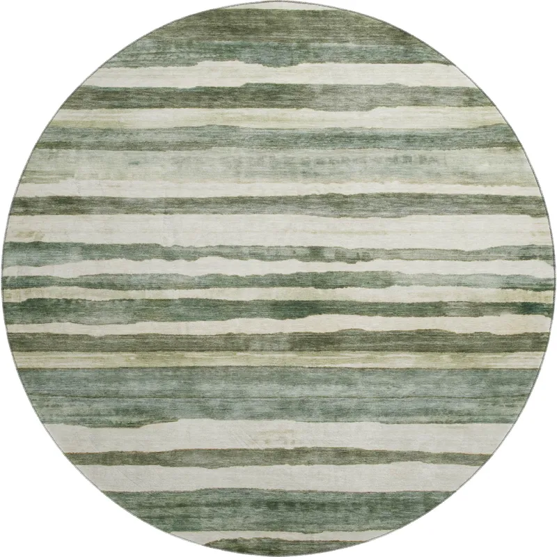 Machine Washable Indoor/Outdoor Neo Sage 8\' x 8\' Round Rug