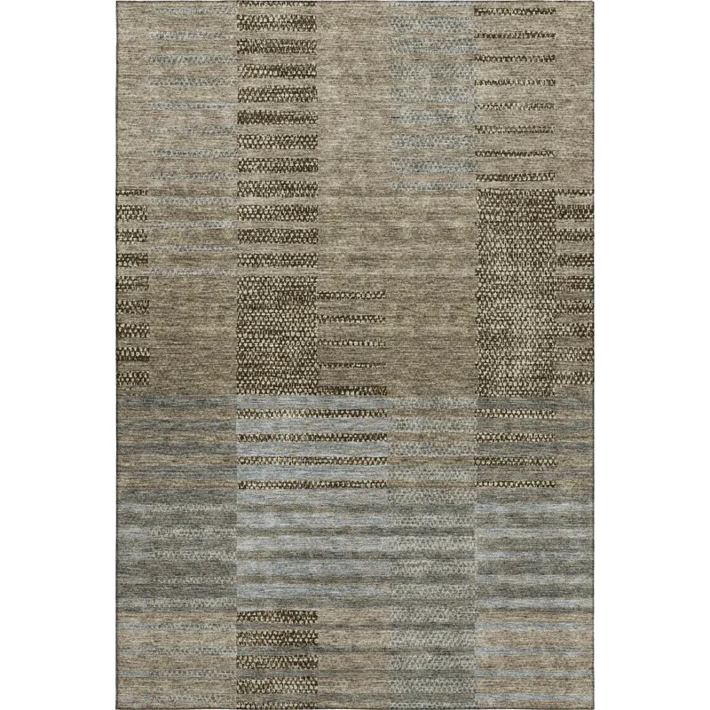 Machine Washable Indoor/Outdoor Neo Taupe 10\' x 14\' Rug