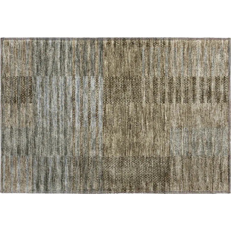 Machine Washable Indoor/Outdoor Neo Taupe 1\'8\" x 2\'6\" Rug