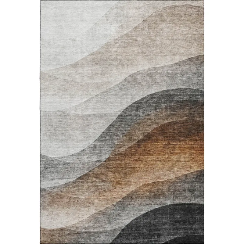Machine Washable Indoor/Outdoor Neo Khaki 8\' x 10\' Rug