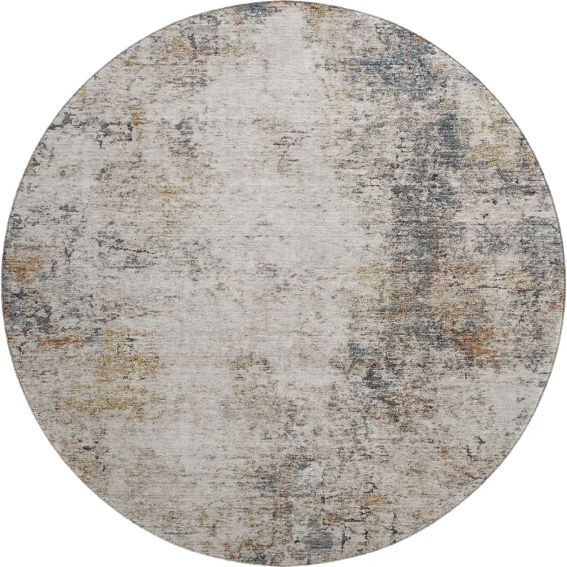 Machine Washable Indoor/Outdoor Neo Putty 8\' x 8\' Round Rug