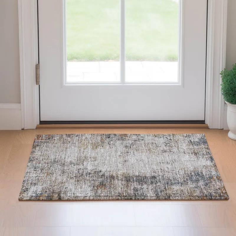 Machine Washable Indoor/Outdoor Neo Putty 1\'8\" x 2\'6\" Rug