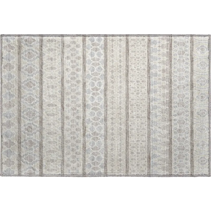 Machine Washable Indoor/Outdoor Neo Ivory 1\'8\" x 2\'6\" Rug