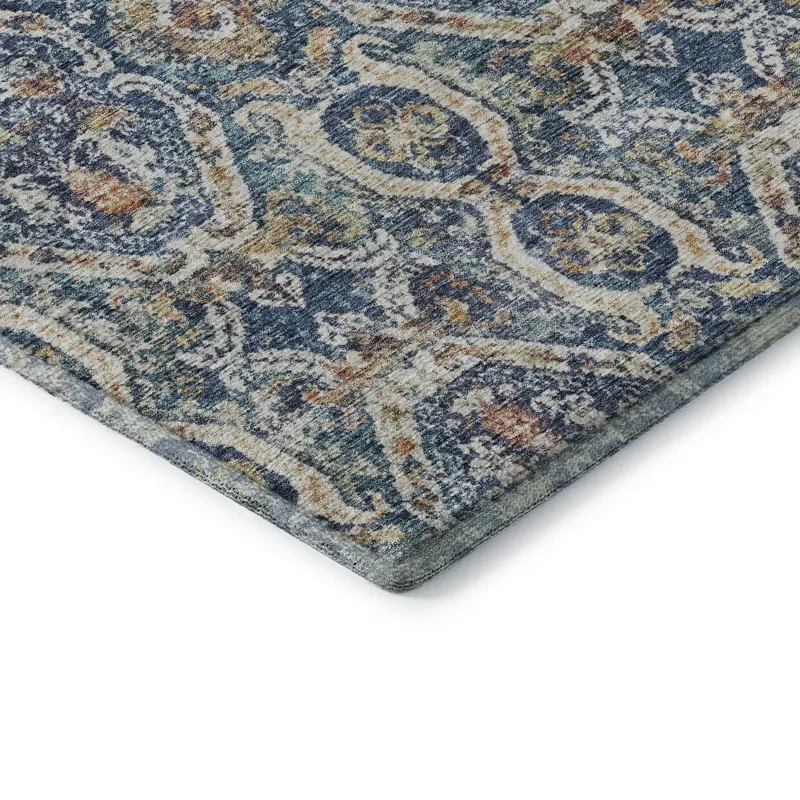 Machine Washable Indoor/Outdoor Neo Denim 1\'8\" x 2\'6\" Rug