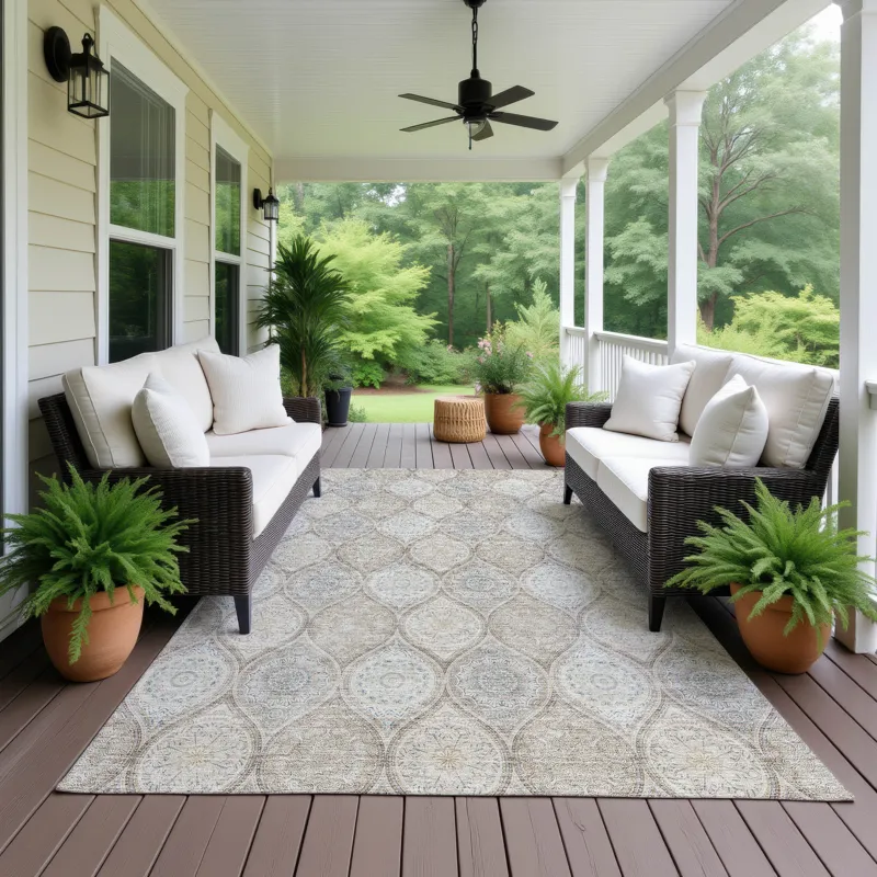 Machine Washable Indoor/Outdoor Neo Linen 8\' x 10\' Rug