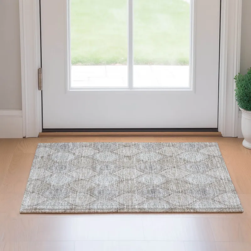 Machine Washable Indoor/Outdoor Neo Linen 1\'8\" x 2\'6\" Rug