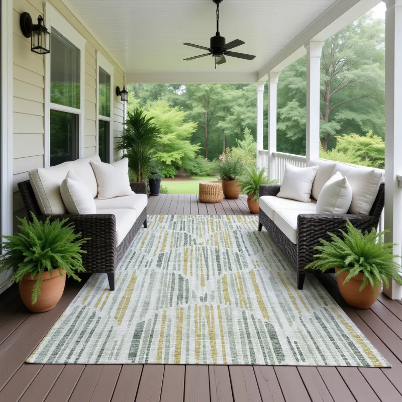 Machine Washable Indoor/Outdoor Neo Sage 9\' x 12\' Rug