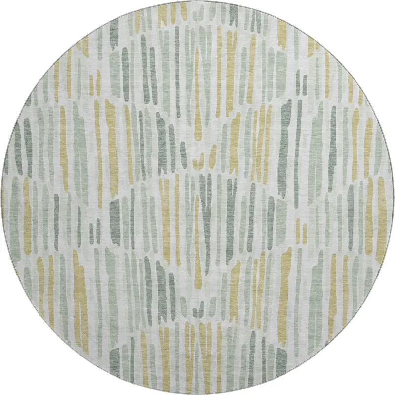 Machine Washable Indoor/Outdoor Neo Sage 8\' x 8\' Round Rug