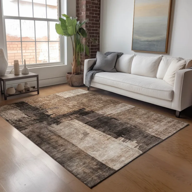 Indoor/Outdoor Nouveau Brown 2\'6\" x 3\'10\" Rug