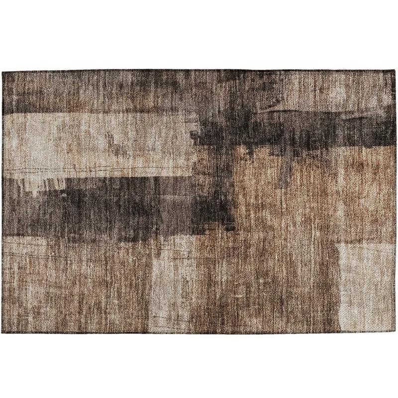 Indoor/Outdoor Nouveau Brown 1\'8\" x 2\'6\" Rug