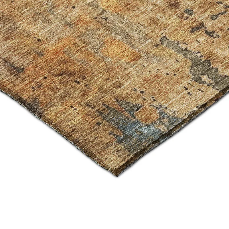 Indoor/Outdoor Nouveau Copper 8\' x 8\' Round Rug