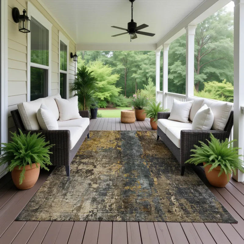 Indoor/Outdoor Nouveau Gray 9\' x 12\' Rug