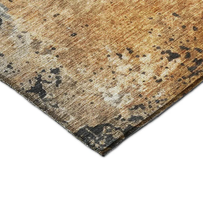 Indoor/Outdoor Nouveau Copper 2\'3\" x 7\'6\" Runner Rug