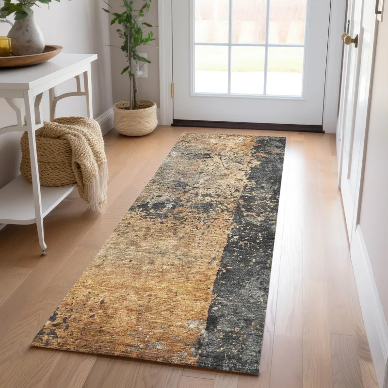Indoor/Outdoor Nouveau Copper 2\'3\" x 7\'6\" Runner Rug