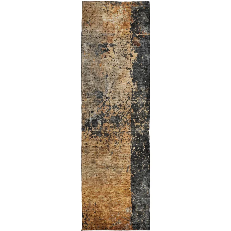 Indoor/Outdoor Nouveau Copper 2\'3\" x 7\'6\" Runner Rug