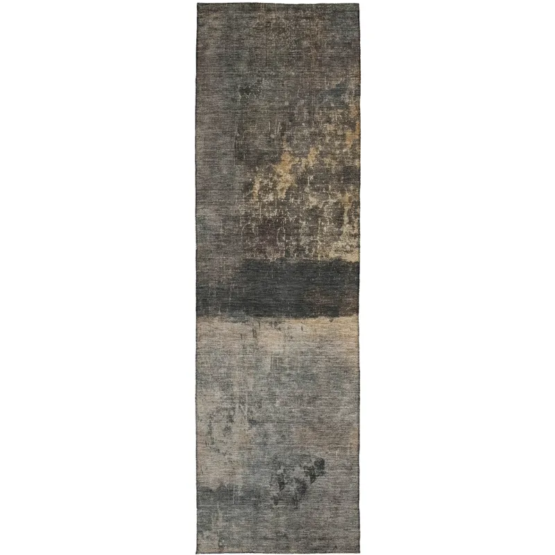 Indoor/Outdoor Nouveau Coffee 2\'3\" x 7\'6\" Runner Rug
