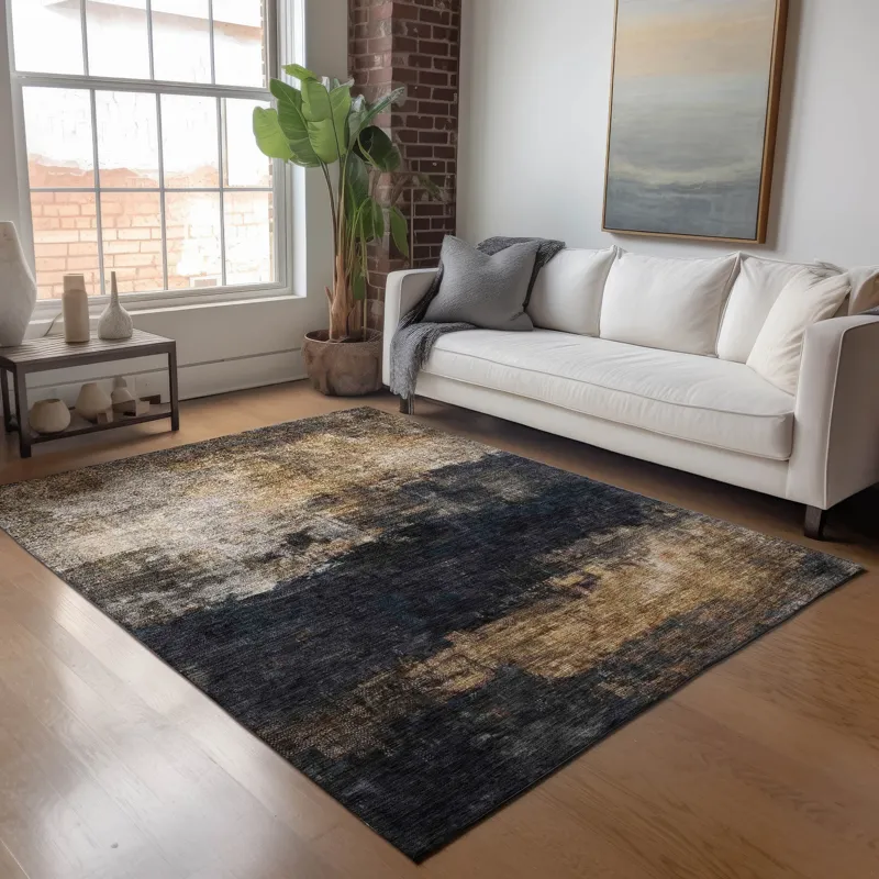 Indoor/Outdoor Nouveau Charcoal 2\'6\" x 3\'10\" Rug