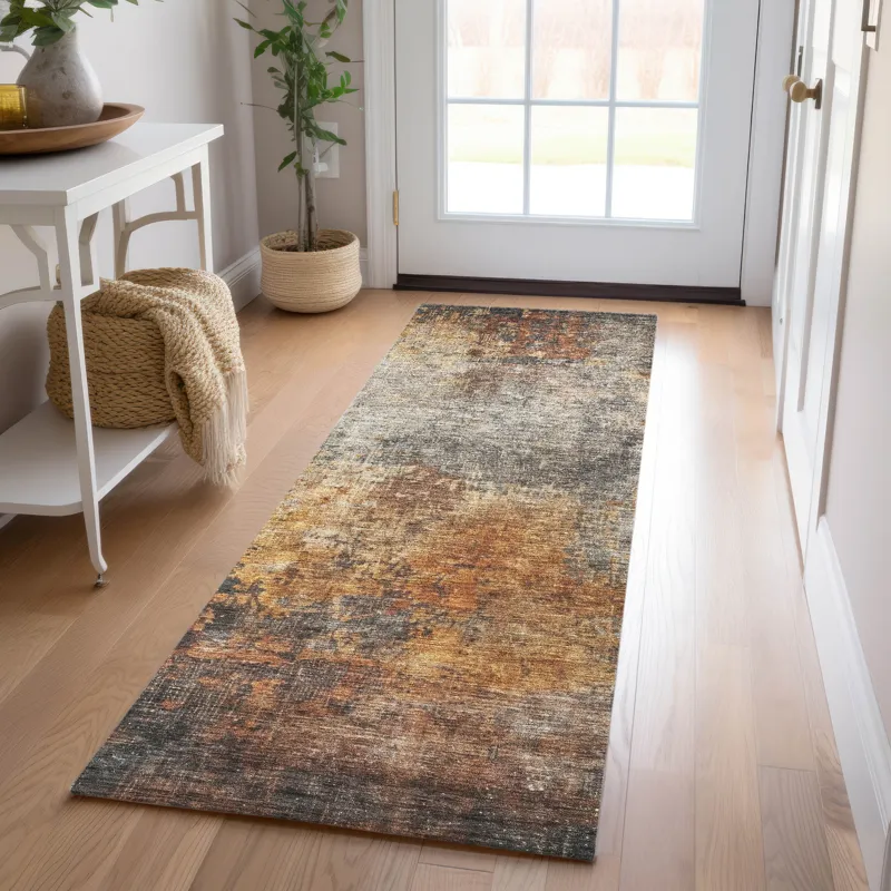 Indoor/Outdoor Nouveau Paprika 2\'3\" x 7\'6\" Runner Rug