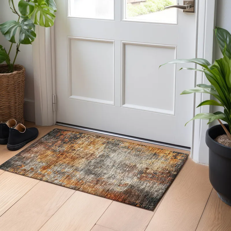 Indoor/Outdoor Nouveau Paprika 1\'8\" x 2\'6\" Rug