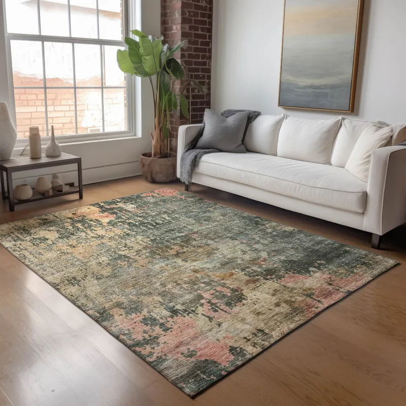 Indoor/Outdoor Nouveau Sage 3\' x 5\' Rug