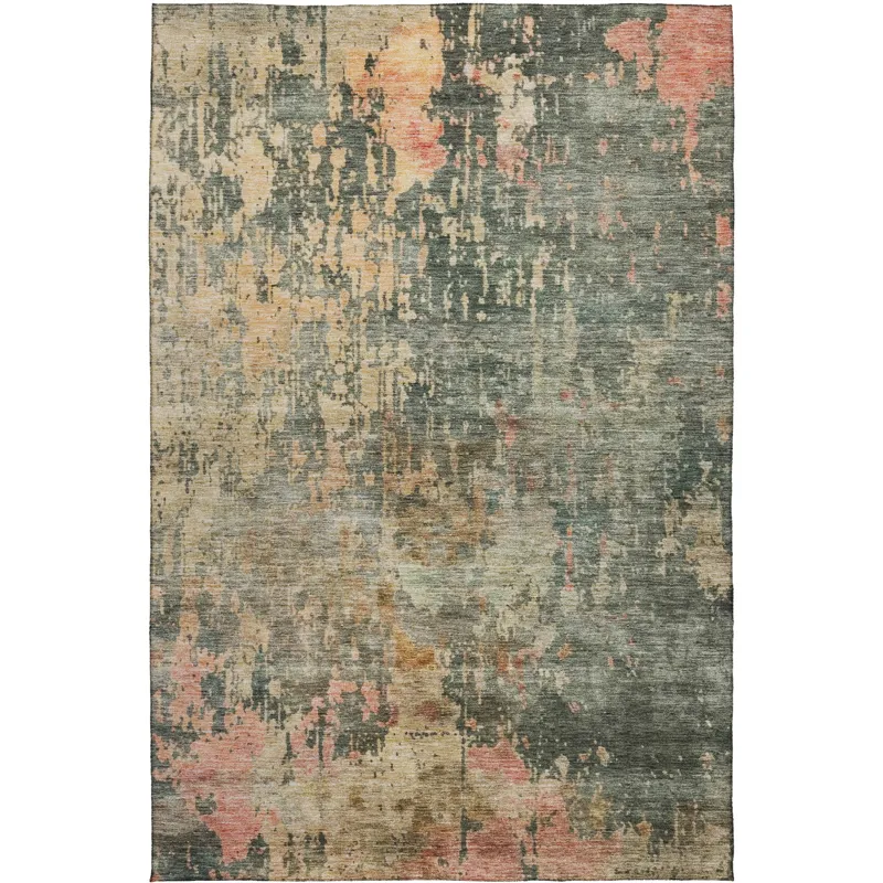 Indoor/Outdoor Nouveau Sage 3\' x 5\' Rug