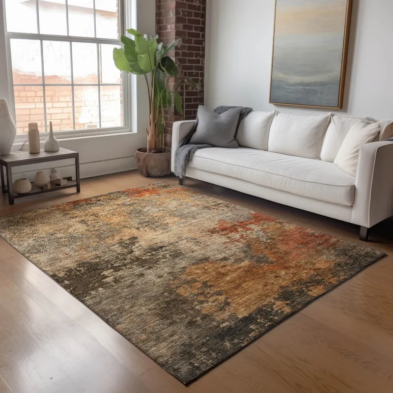 Indoor/Outdoor Nouveau Khaki 3\' x 5\' Rug