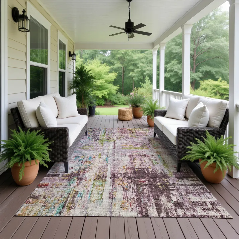 Indoor/Outdoor Nouveau Lavender 3\' x 5\' Rug