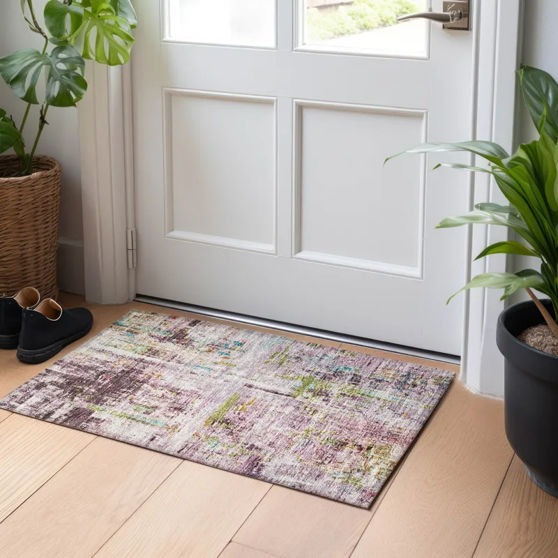 Indoor/Outdoor Nouveau Lavender 1\'8\" x 2\'6\" Rug