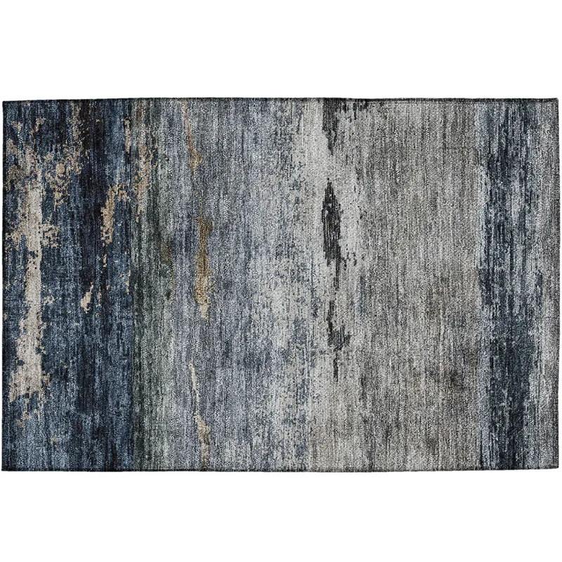 Indoor/Outdoor Nouveau Navy 1\'8\" x 2\'6\" Rug