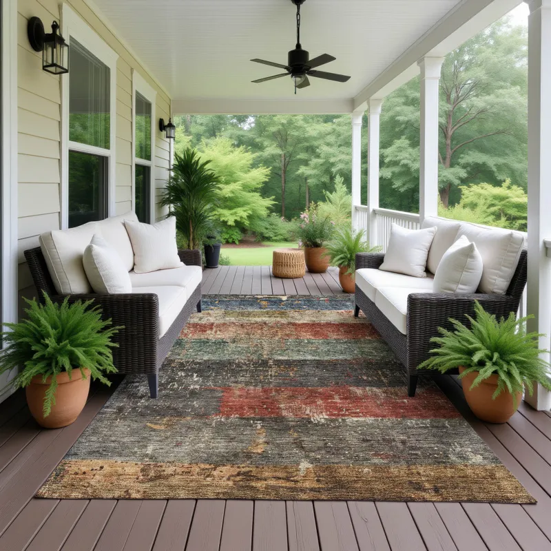 Indoor/Outdoor Nouveau Fern 5\' x 7\'6\" Rug