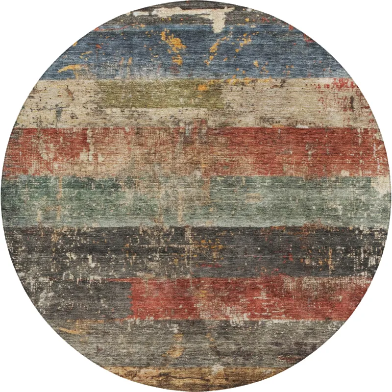 Indoor/Outdoor Nouveau Fern 8\' x 8\' Round Rug