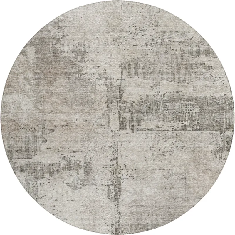 Indoor/Outdoor Nouveau Linen 8\' x 8\' Round Rug