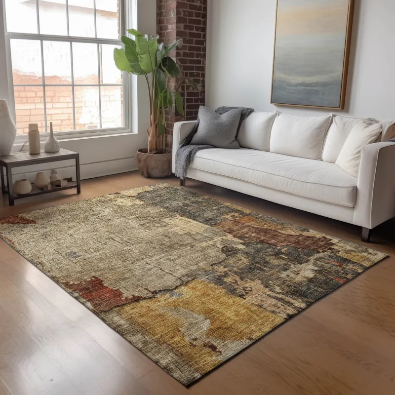 Indoor/Outdoor Nouveau Khaki 3\' x 5\' Rug