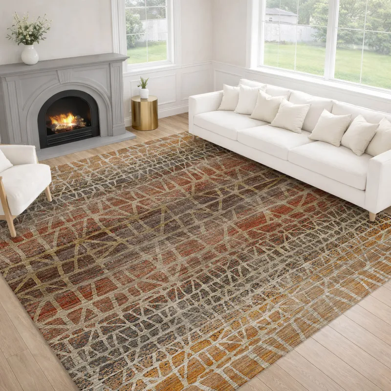 Machine Washable Nexus Copper 5\' x 7\'6\" Rug