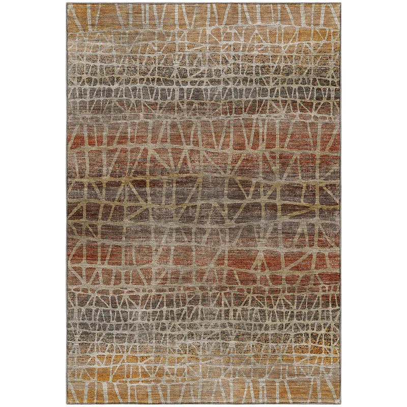 Machine Washable Nexus Copper 5\' x 7\'6\" Rug