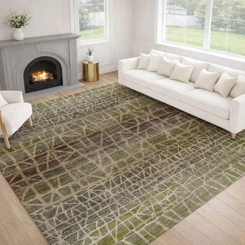 Machine Washable Nexus Fern 8\' x 10\' Rug