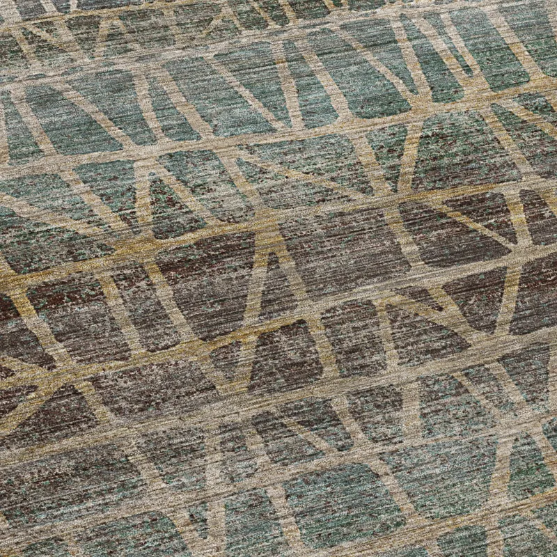 Machine Washable Nexus Teal 6\'6\" x 9\'6\" Rug