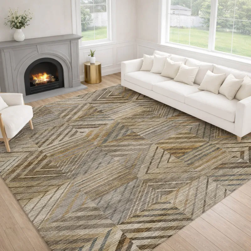 Machine Washable Nexus Beige 8\' x 10\' Rug