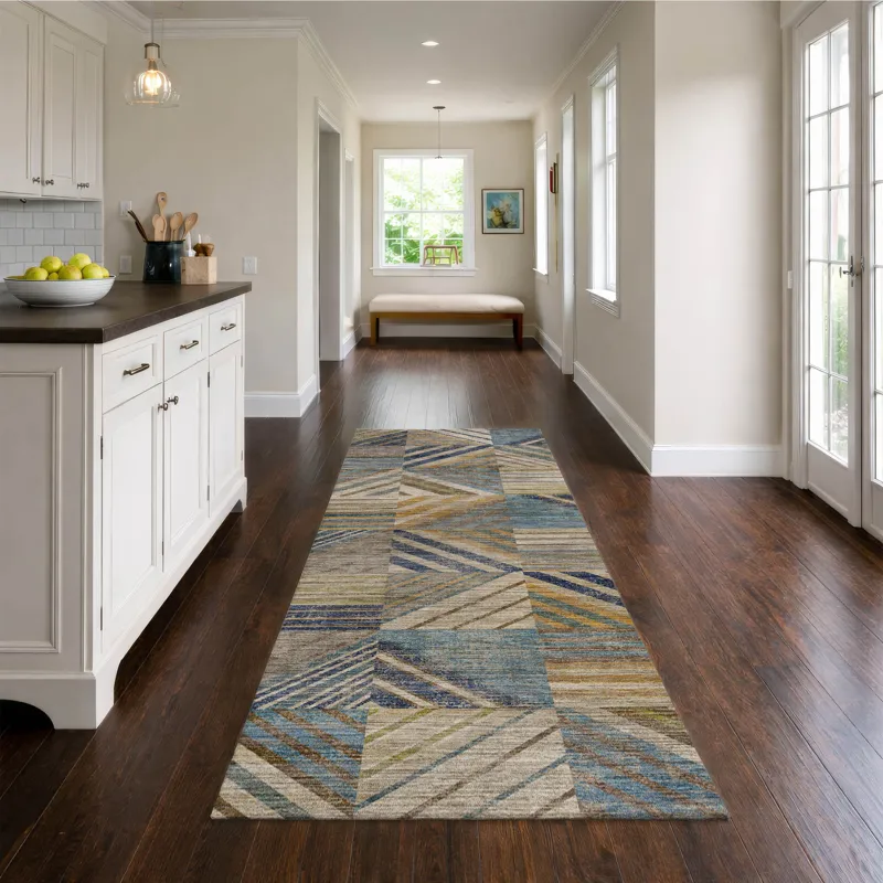 Machine Washable Nexus Denim 2\'3\" x 7\'6\" Runner Rug