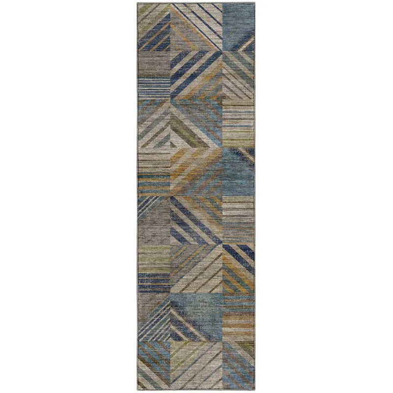 Machine Washable Nexus Denim 2\'3\" x 7\'6\" Runner Rug