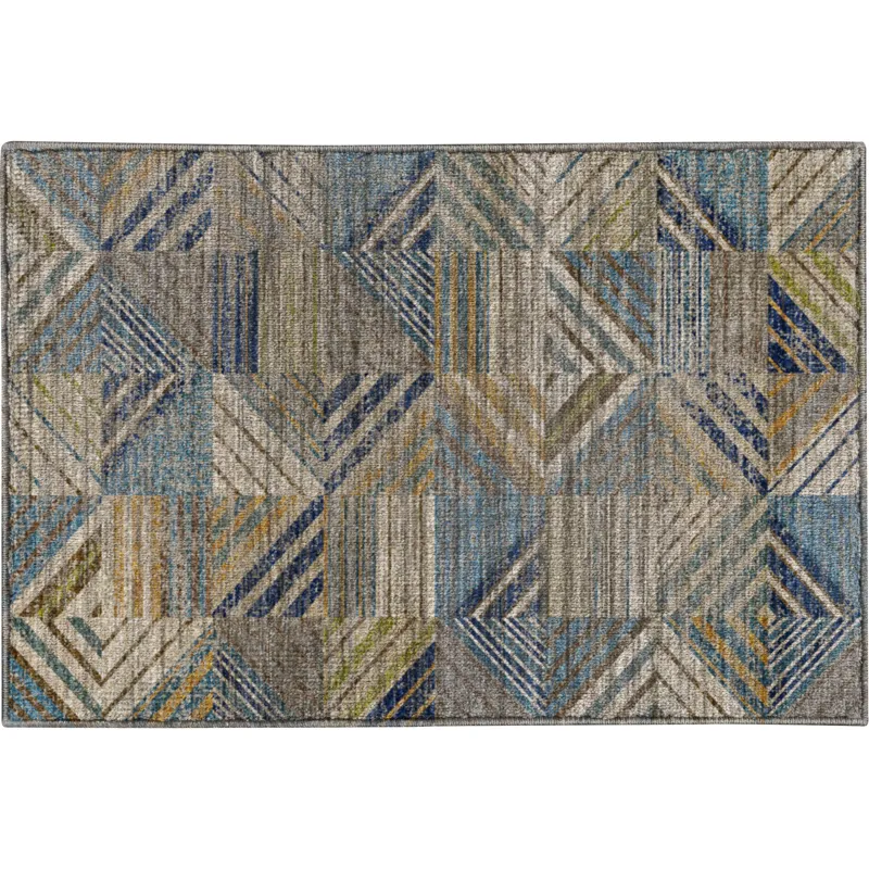 Machine Washable Nexus Denim 1\'8\" x 2\'6\" Rug