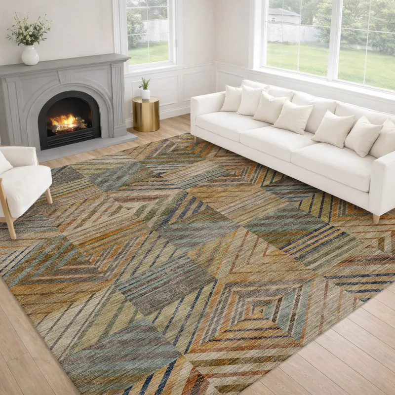 Machine Washable Nexus Multi 9\' x 12\' Rug