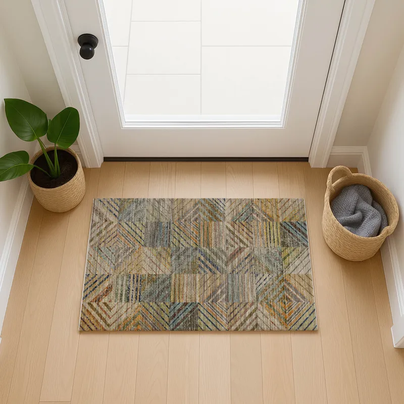 Machine Washable Nexus Multi 1\'8\" x 2\'6\" Rug