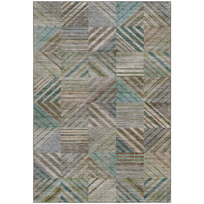 Machine Washable Nexus Teal 3\' x 5\' Rug