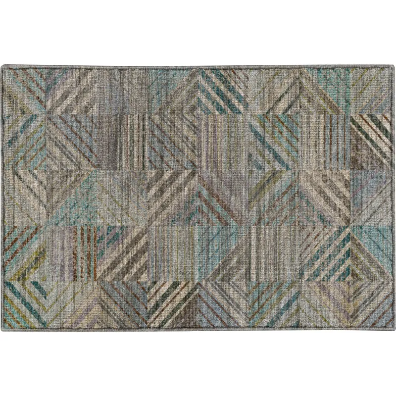 Machine Washable Nexus Teal 1\'8\" x 2\'6\" Rug