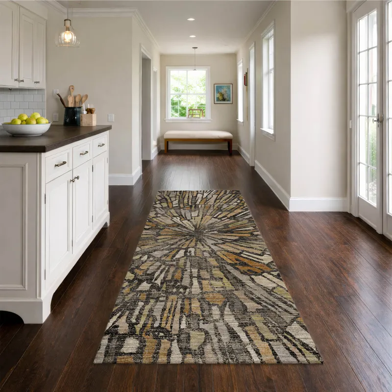 Machine Washable Nexus Black 2\'3\" x 7\'6\" Runner Rug