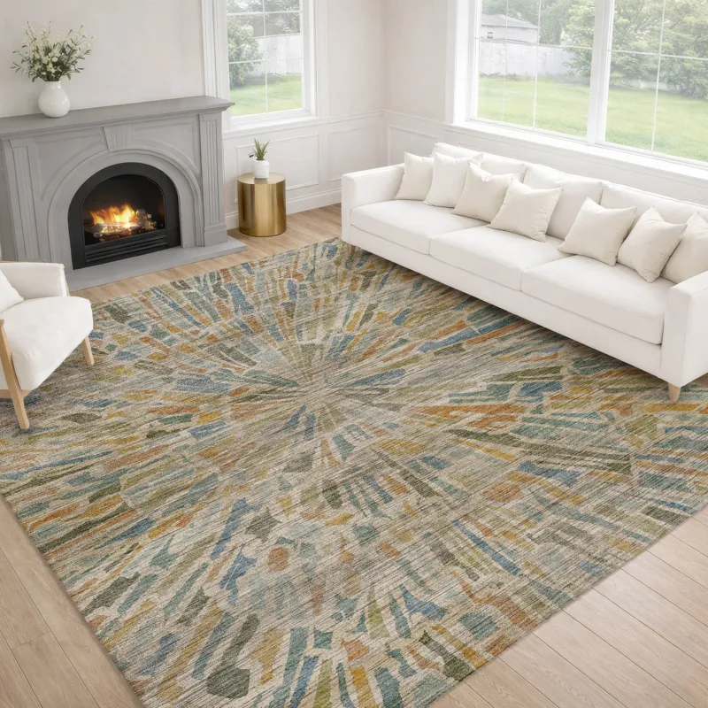 Machine Washable Nexus Seaside 3\' x 5\' Rug