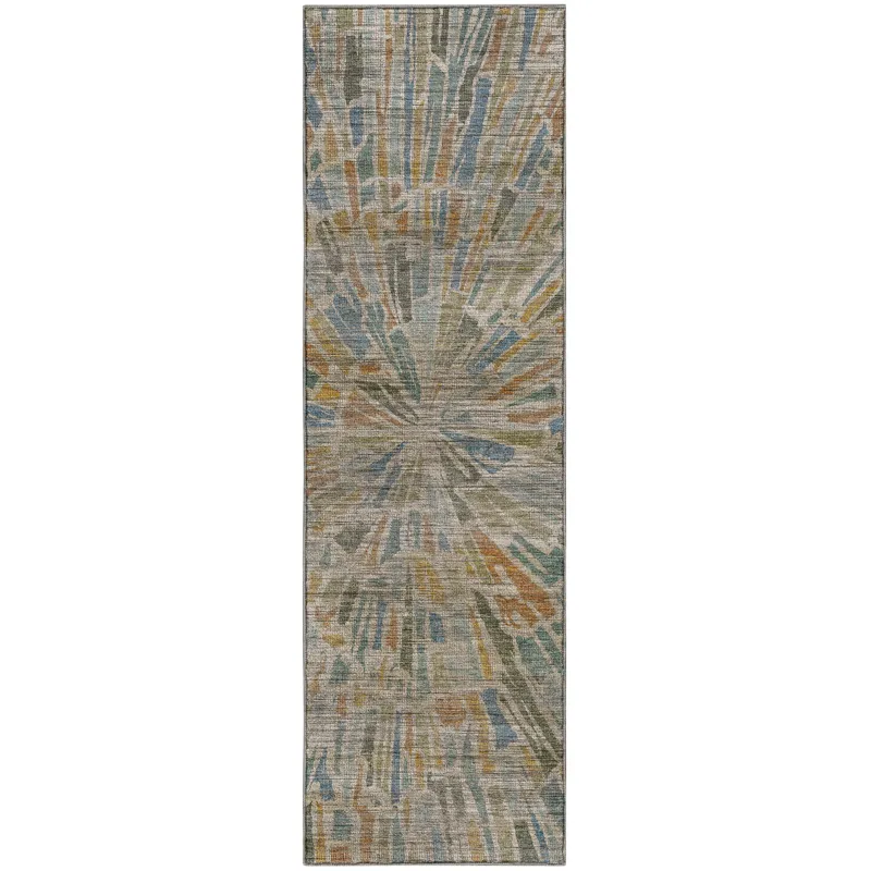 Machine Washable Nexus Seaside 2\'3\" x 7\'6\" Runner Rug
