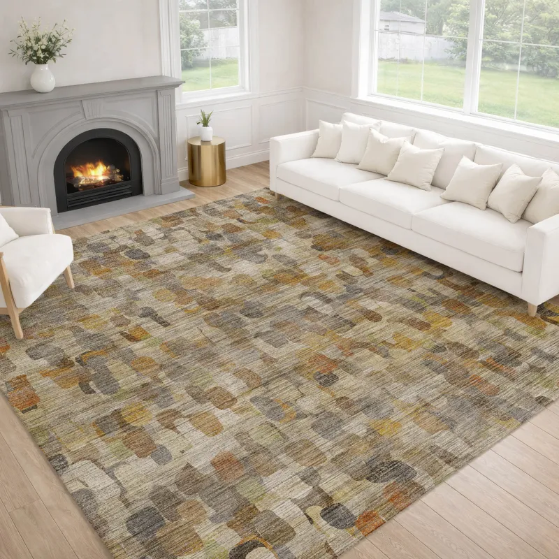 Machine Washable Nexus Beige 9\' x 12\' Rug